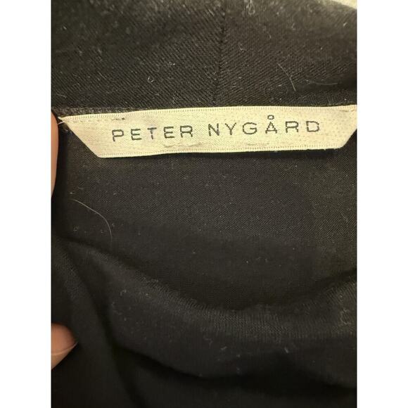 Peter Nygard Blouse Womens XL Black Cowl Neck 3/4 Sleeve Pullover Top Date Night - Picture 3 of 5